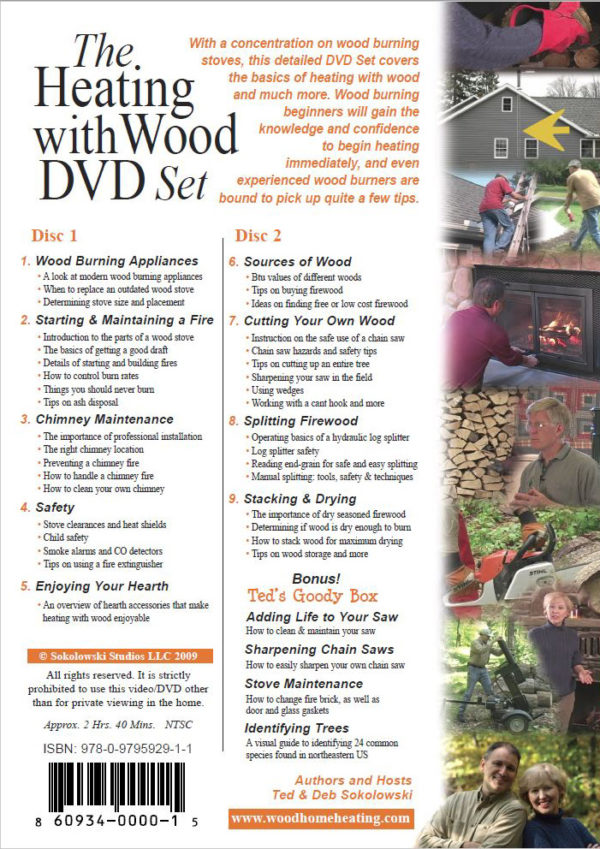 HWW DVD how to safely heat with wood Back Cover